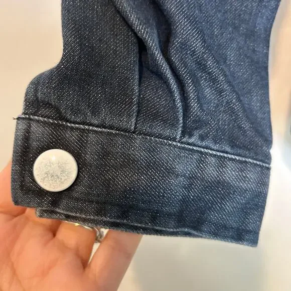 Yououoli Embroidered Denim Trucker Jacket Size S   Japanese Streetwear Y2K VTG - Picture 6 of 7